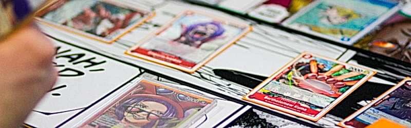 One Piece Trading Card Game in Braunschweig. TCG Karten auf einem Tisch